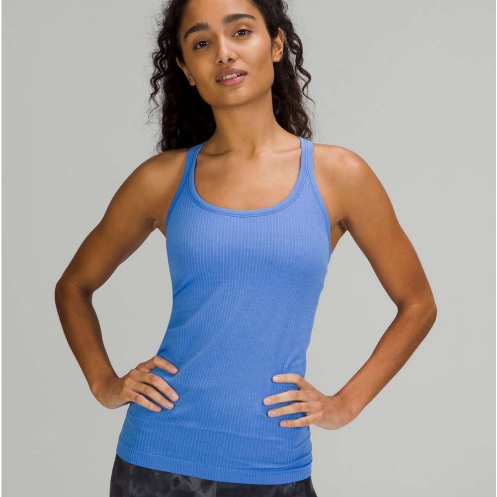 Lululemon size 6 blue nile ebb to street tank top